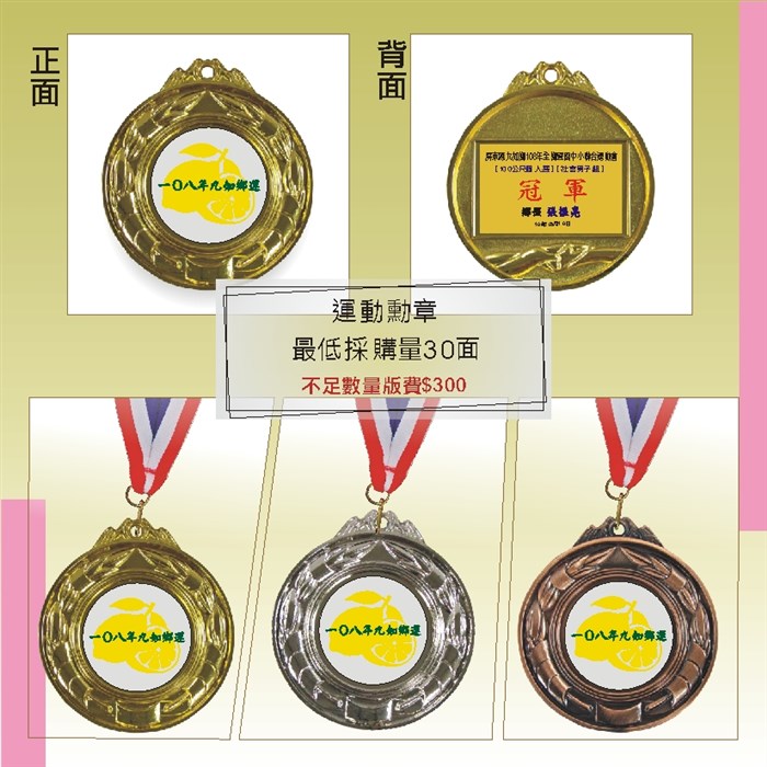MD-71金  運動勳章獎牌(缺貨)