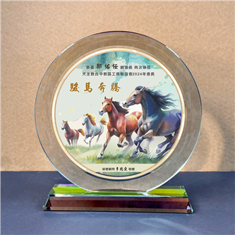 CTO-1913-5 水晶插畫/駿馬雄風